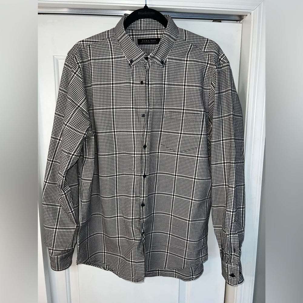 Houndstooth Button Down XL